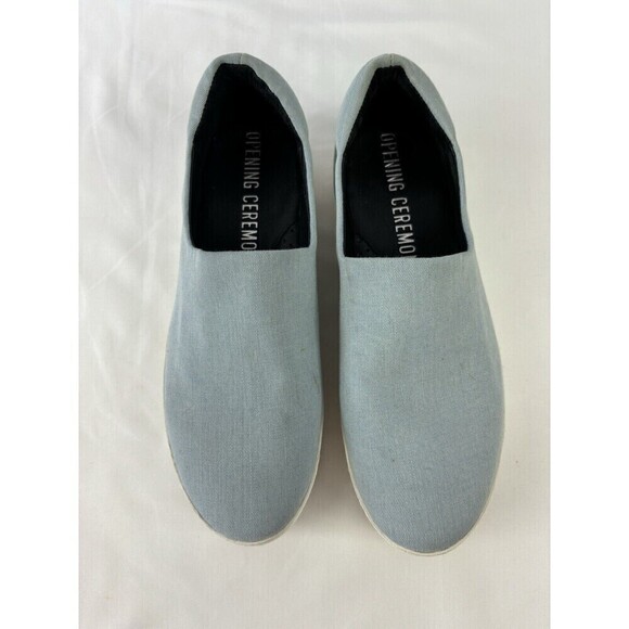 Opening Ceremony Cici Denim Slip On Sneakers Blue 8.5 39 - Picture 3 of 11